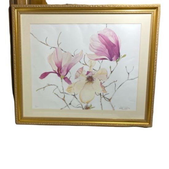 Framed and Matted Earl McKey "Japanese Magnolia"