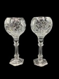 (2) Crystal Candle Holders
