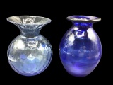 (2) Cobalt Blue Vases