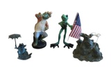(4) Frog Figurines
