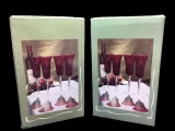 (2) Boxes of 4 Ruby Red Champagne Flutes