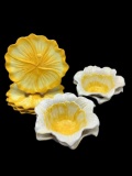 Set of 4 New Ambience Yellow Daffodils Dessert