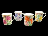(4) Lenox Coffee Cups by Suzanne Clee: “Iris,