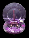 (6) Purple Glass Chargers by Noble Excellence