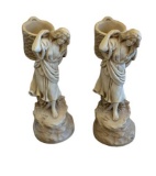 Pair of Lady Figural Statues