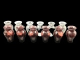 (12) Miniature Vases 4” Tall ea
