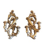 (2) Double Candle Wall Sconces