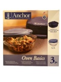 Anchor Hocking 3-Piece Set:  2 Quart casserole