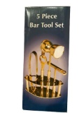 24K Gold Plated 6 Piece Bar Tool Set—NIB