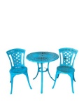 Round Iron Outdoor Table & Two Chairs