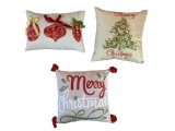 (3) Christmas Pillows