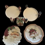 Assorted Christmas Dishes, etc.: (2) Fitz and