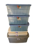 (6) Plastic Storage Containers