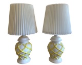 Pair of Ceramic Lamps 22” Tall