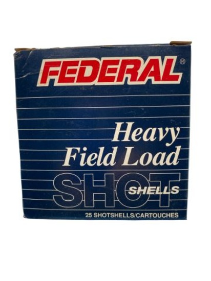 Box of (25) Federal Heavy Feel Load 12 Gauge, 2