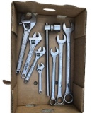 (3) Large Combination Wrenches, (4) Adjustable