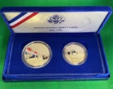 1986 Liberty Silver Dollar & 1986 Liberty Half