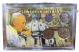 Coins of the Vatican:  50 Lire, 100 Lire, 200