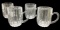 (4) Crystal Mugs