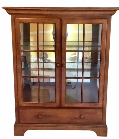 2-Door Glass Front China Cabinet - 48” x 15 1