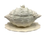 Shell Soup Tureen with Ladle and Underplate