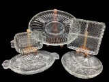Assorted Glass Divided And Relish Dishes