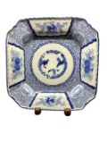 Blue & White Porcelain Decorative Dish 10.75”