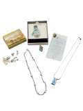 Sterling Silver Charm & Assorted Costume Jewelry