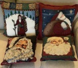 (4) Decorative Christmas Pillows