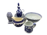 Assorted Blue and White Knick Knacks