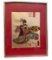 Japanese Dufex Print Foil Art, Framed and Matted