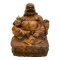 Metal Buddha Statue -9” x 8”, 9 1/2” H