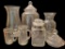 Assorted Glass Canisters, Vases, Mugs, etc