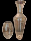 (2) Glass Vases by BX Glass 10