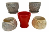 (5) Small Ceramic Planters