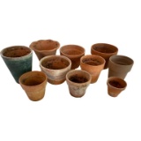 (10) Assorted Sized Clay Pots