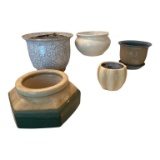 (5) Assorted Size Ceramic Planters