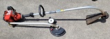 Homelite Bandit Gas Trimmer w/ String Head and Blade Head - Working Condition Unknown