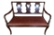 Mahogany Bench with Upholstered Seat--47