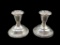 Pair of Empire Weighted Sterling Candlesticks