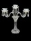 3-Light Crystal Candleabra w/Bobeches and