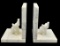 Marble Elephant Bookends