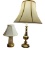 Brass Table Lamp and Brass/Crystal Vanity Lamp -