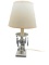 Crystal Vanity Lamp on Marble Base - 18.5” tall