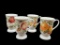 (4) Porcelain Coffee Mugs- American Atelier