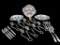 Escargot Set (4) Forks & (8) Tongs by INOX Made