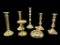 Assorted Brass Candlesticks