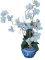 Tall Floral Arrangement in Blue and White Fish