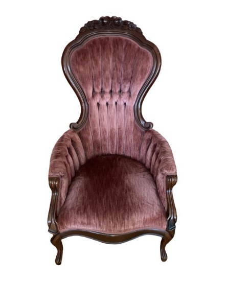 Victorian Gentleman’s Chair with Carved