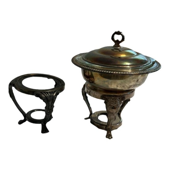 Silverplate Chaffing Dish w/Fireking Insert